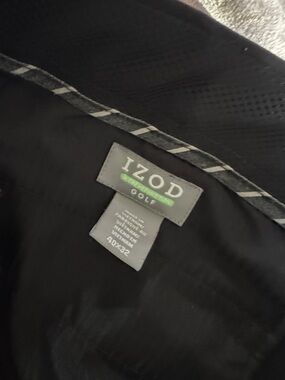 Izod Golf black slacks 40x32 never worn sleek office-to-course style